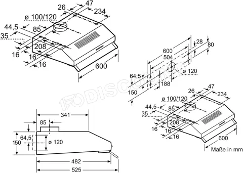 Photo de Hotte sous plan Bosch Serie 2 DUL62FA51 (Gris)