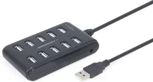 Photo de Hub USB 2.0 Gembird - 10 ports (Noir)