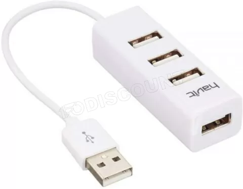 Photo de Hub USB 2.0 Havit H18 - 4 ports (Blanc)