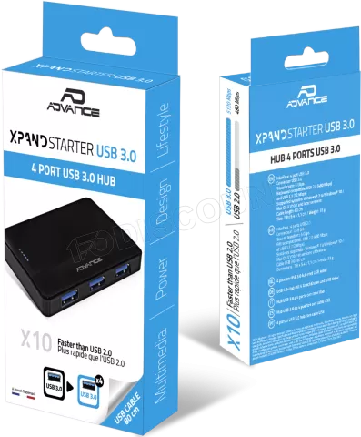 Photo de Hub USB 3.0 Advance Xpand Starter - 4 ports (Noir)