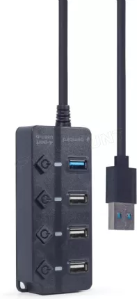 Photo de Hub USB 3.1 Gembird - 4 ports (Noir)