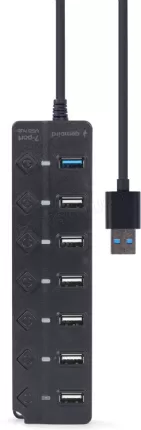 Photo de Hub USB 3.1 Gembird - 7 ports (Noir)
