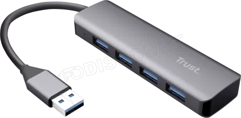 Photo de Hub USB 3.2 Trust Halyx - 4 ports (Gris)