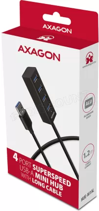 Photo de Hub USB-A 3.2 Axagon HUE-M1AL - 4 ports (Noir)