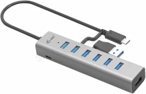Photo de Hub USB-A/C I-Tec Charging Metal - 7 ports USB 3.0 (Gris)