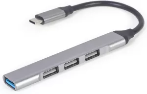 Photo de Hub USB-C 3.1 Gembird - 4 ports (Argent)