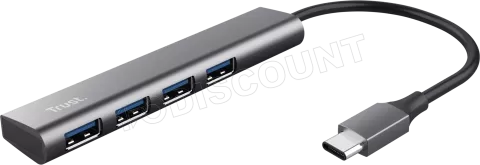 Photo de Hub USB-C 3.2 Trust Halyx - 4 ports (Gris)