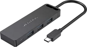 Photo de Hub USB C Vention - 4 ports 0.15m (Noir)
