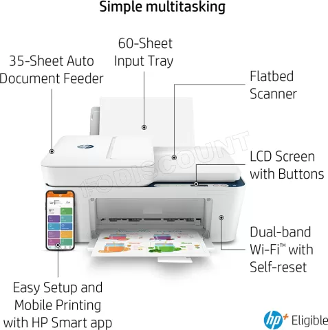 Photo de Imprimante Multifonction HP Deskjet 4130e (Blanc)