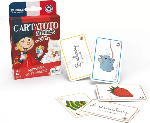 Photo de Jeu de cartes Educatif - Cartatoto Anglais (Niveau CP à CE2)