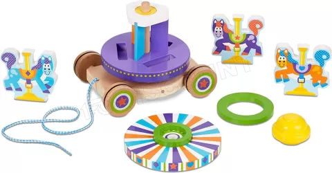 Photo de Jouet Melissa & Doug : Carrousel tournant à Tirer