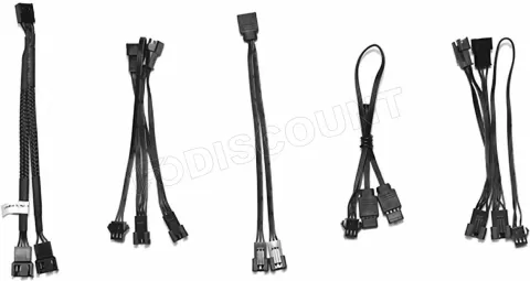 Photo de Kit 5x Cables Lian Li pour ARGB (Noir)