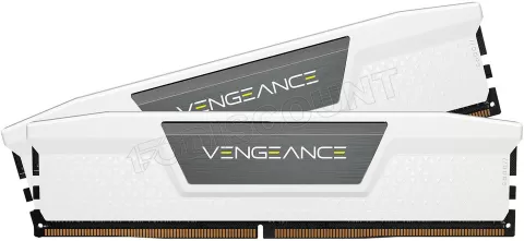 Photo de Kit Barettes mémoire 32Go (2x16Go) DIMM DDR5 Corsair Vengeance 6000MHz (Blanc)