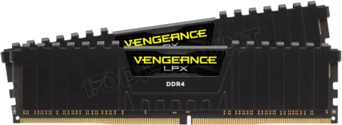 Photo de Kit Barrettes mémoire 16Go (2x8Go) DIMM DDR4 Corsair Vengeance LPX  3600Mhz (Noir) optimisé Intel