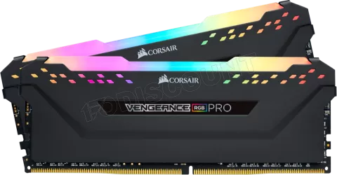 Photo de Kit Barrettes mémoire 16Go (2x8Go) DIMM DDR4 Corsair Vengeance Pro RGB  3600Mhz (Noir) CL16