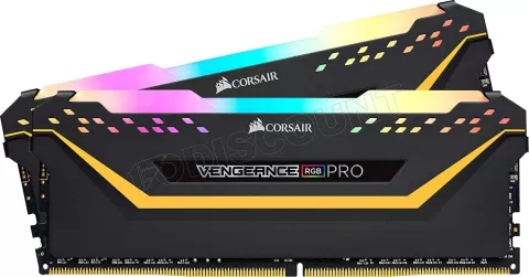 Photo de Kit Barrettes mémoire 16Go (2x8Go) DIMM DDR4 Corsair Vengeance Pro Tuf Edition RGB  3200Mhz (Noir) optimisé Ryzen