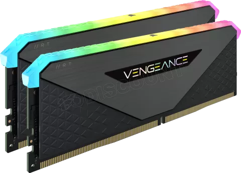 Photo de Kit Barrettes mémoire 16Go (2x8Go) DIMM DDR4 Corsair Vengeance RT RGB  3200Mhz (Noir)