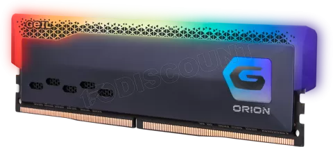 Photo de Kit Barrettes mémoire 16Go (2x8Go) DIMM DDR4 GeIL Orion RGB 3200Mhz (Noir)