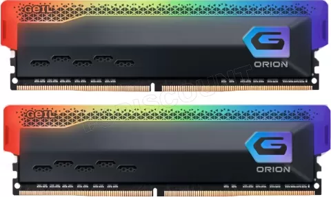 Photo de Kit Barrettes mémoire 16Go (2x8Go) DIMM DDR4 GeIL Orion RGB 3200Mhz (Noir)