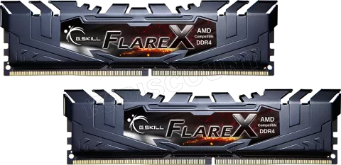 Photo de Kit Barrettes mémoire 16Go (2x8Go) DIMM DDR4 G.Skill Flare X  3200Mhz (Noir)