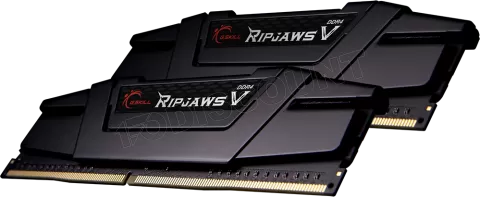 Photo de Kit Barrettes mémoire 16Go (2x8Go) DIMM DDR4 G.Skill RipJaws V  3200Mhz (Noir)