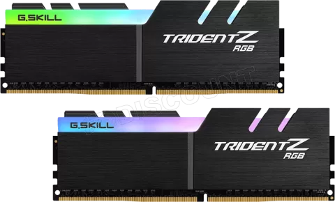 Photo de Kit Barrettes mémoire 16Go (2x8Go) DIMM DDR4 G.Skill Trident Z RGB  3000Mhz (Noir)