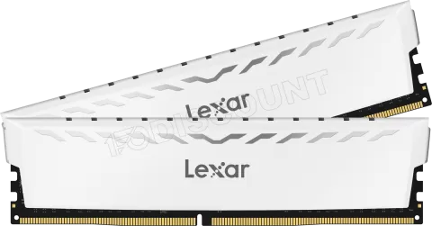 Photo de Kit Barrettes mémoire 16Go (2x8Go) DIMM DDR4 Lexar Thor  3600Mhz (Blanc)