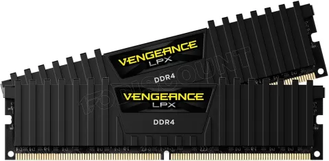 Photo de Kit Barrettes mémoire 32Go (2x16Go) DIMM DDR4 Corsair Vengeance LPX  3600Mhz (Noir)