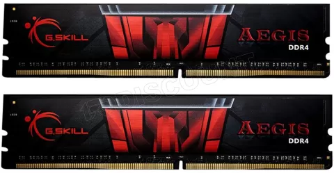 Photo de Kit Barrettes mémoire 32Go (2x16Go) DIMM DDR4 G.Skill Aegis  3000Mhz (Noir et Rouge)