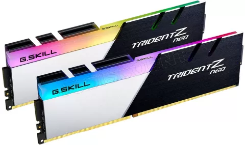 Photo de Kit Barrettes mémoire 32Go (2x16Go) DIMM DDR4 G.Skill Neo RGB  3600Mhz (Noir/Blanc)