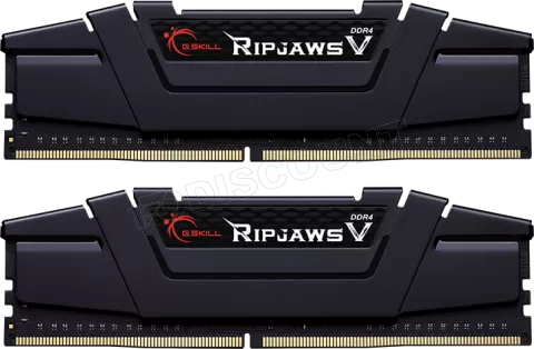 Photo de Kit Barrettes mémoire 32Go (2x16Go) DIMM DDR4 G.Skill RipJaws V  3200Mhz (Noir)