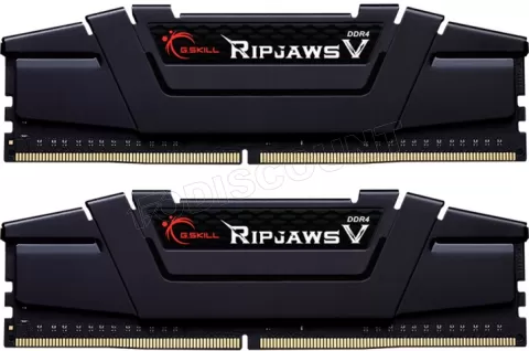 Photo de Kit Barrettes mémoire 32Go (2x16Go) DIMM DDR4 G.Skill Ripjaws V  3600Mhz (Noir)