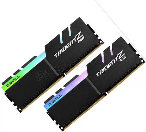 Photo de Kit Barrettes mémoire 32Go (2x16Go) DIMM DDR4 G.Skill Trident Z RGB  2400Mhz (Noir)