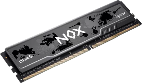 Photo de Kit Barrettes mémoire 32Go (2x16Go) DIMM DDR5 Apacer Nox 5200MHz (Noir)