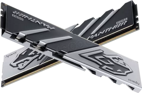 Photo de Kit Barrettes mémoire 32Go (2x16Go) DIMM DDR5 Apacer Panther 5600MHz (Noir/Argent)