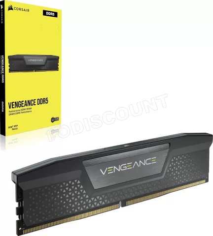 Photo de Kit Barrettes mémoire 32Go (2x16Go) DIMM DDR5 Corsair Vengeance 7000MHz CL40 (Noir)