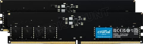 Photo de Kit Barrettes mémoire 32Go (2x16Go) DIMM DDR5 Crucial Classic 5600MHz (Noir)