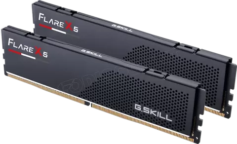Photo de Kit Barrettes mémoire 32Go (2x16Go) DIMM DDR5 G.Skill Flare X5 6000MHz CL36 (Noir)