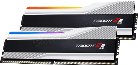 Photo de Kit Barrettes mémoire 32Go (2x16Go) DIMM DDR5 G.Skill Trident Z5 RGB  5600MHz (Argent)