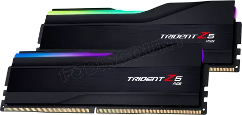 Photo de Kit Barrettes mémoire 32Go (2x16Go) DIMM DDR5 G.Skill Trident Z5 RGB  6000MHz (Noir) CL36