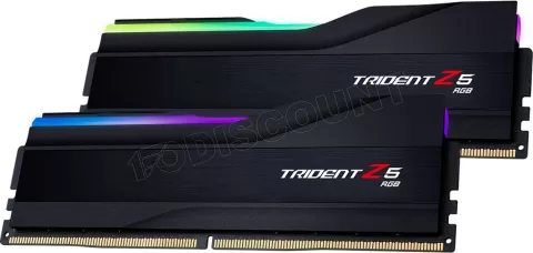 Photo de Kit Barrettes mémoire 32Go (2x16Go) DIMM DDR5 G.Skill Trident Z5 RGB  6000MHz (Noir)