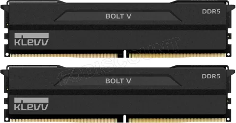 Photo de Kit Barrettes mémoire 32Go (2x16Go) DIMM DDR5 Klevv Bolt V 6400Mhz (Noir)