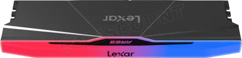 Photo de Kit Barrettes mémoire 32Go (2x16Go) DIMM DDR5 Lexar Ares 2nd Gen RGB 6400MHz C32 (Noir)