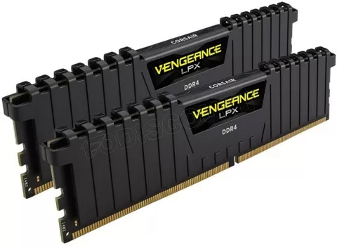 Photo de Kit Barrettes mémoire 64Go (2x32Go) DIMM DDR4 Corsair Vengeance LPX  3200Mhz (Noir)