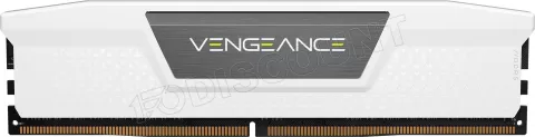 Photo de Kit Barrettes mémoire 64Go (2x32Go) DIMM DDR5 Corsair Vengeance  5200MHz (Blanc)