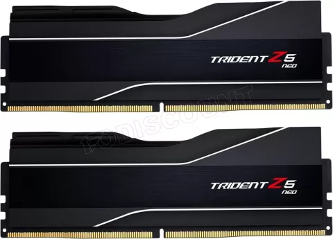 Photo de Kit Barrettes mémoire 64Go (2x32Go) DIMM DDR5 G.Skill Trident Z5 Neo 6000MHz CL30 AMD Expo (Noir)