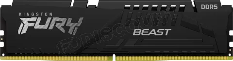 Photo de Kit Barrettes mémoire 64Go (2x32Go) DIMM DDR5 Kingston Fury Beast 6000MHz (Noir)