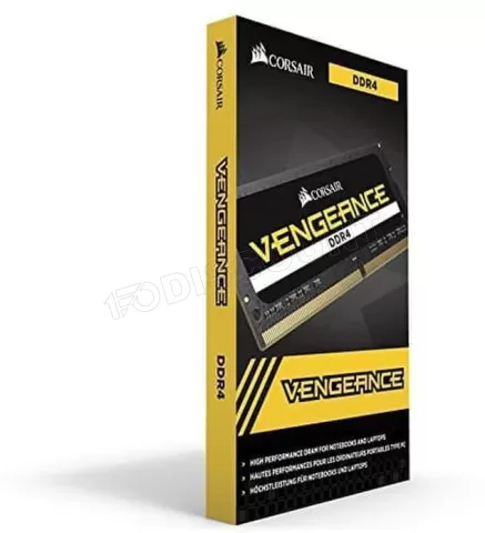 Photo de Kit Barrettes mémoire SODIMM DDR4 Corsair Vengeance  2667Mhz 16Go (2x8Go) (Noir)