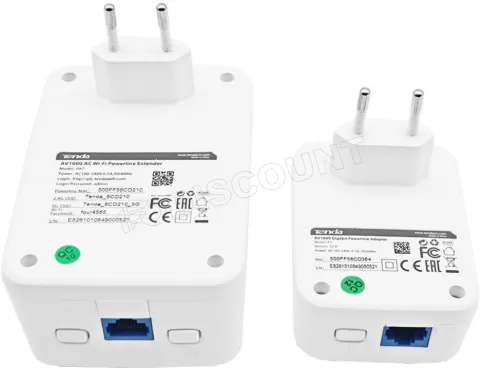 Photo de Kit de 2 Adaptateurs CPL + WiFi Tenda PH10 (AV1000)