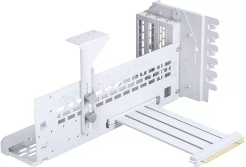 Photo de Kit Riser PCIe 4.0 16X Phanteks Premium RGB avec support vertical et nappe 22cm (Blanc)